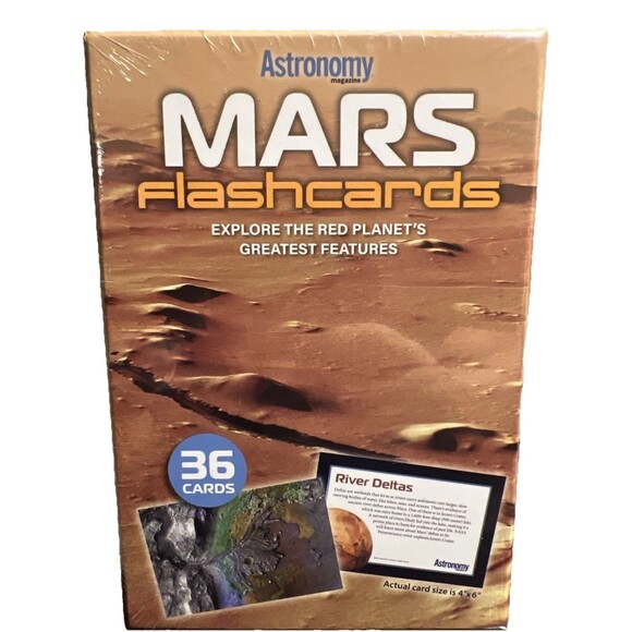 Astronomy Mars Flash Cards 4x6 Sturdy 36 Count New In Box Sealed Space Gift Stem - Picture 1 of 5